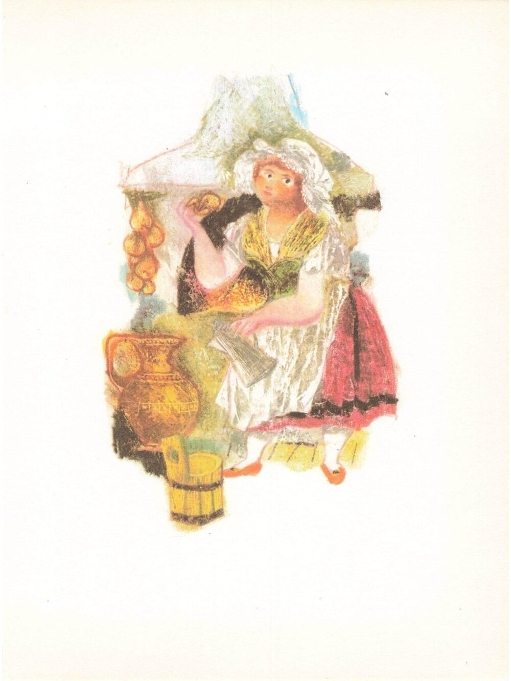 Clever Gretel Jiri Trnka 8.5"x10" Art Brothers Grimm Illustrations German Tales